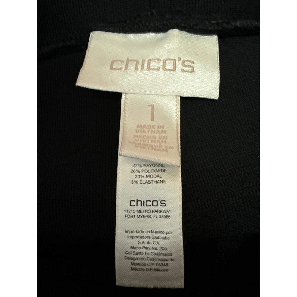 Chico's Women's Black High Rise Skinny Leggings Trousers Dress Pants Size 1 - Picture 4 of 4